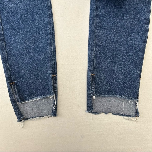 Topshop Jamie Skinny Jeans High Rise Ankle Cropped Step Hem Blue Size 26 - Picture 13 of 16
